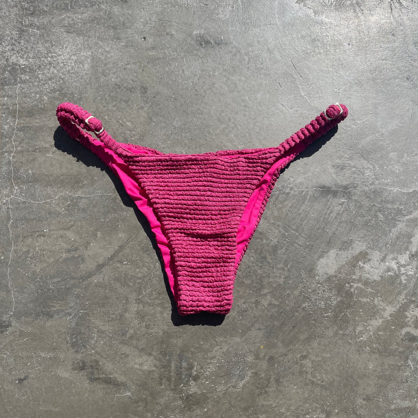 Lychee Martini Textured Tanga Bikini Bottom