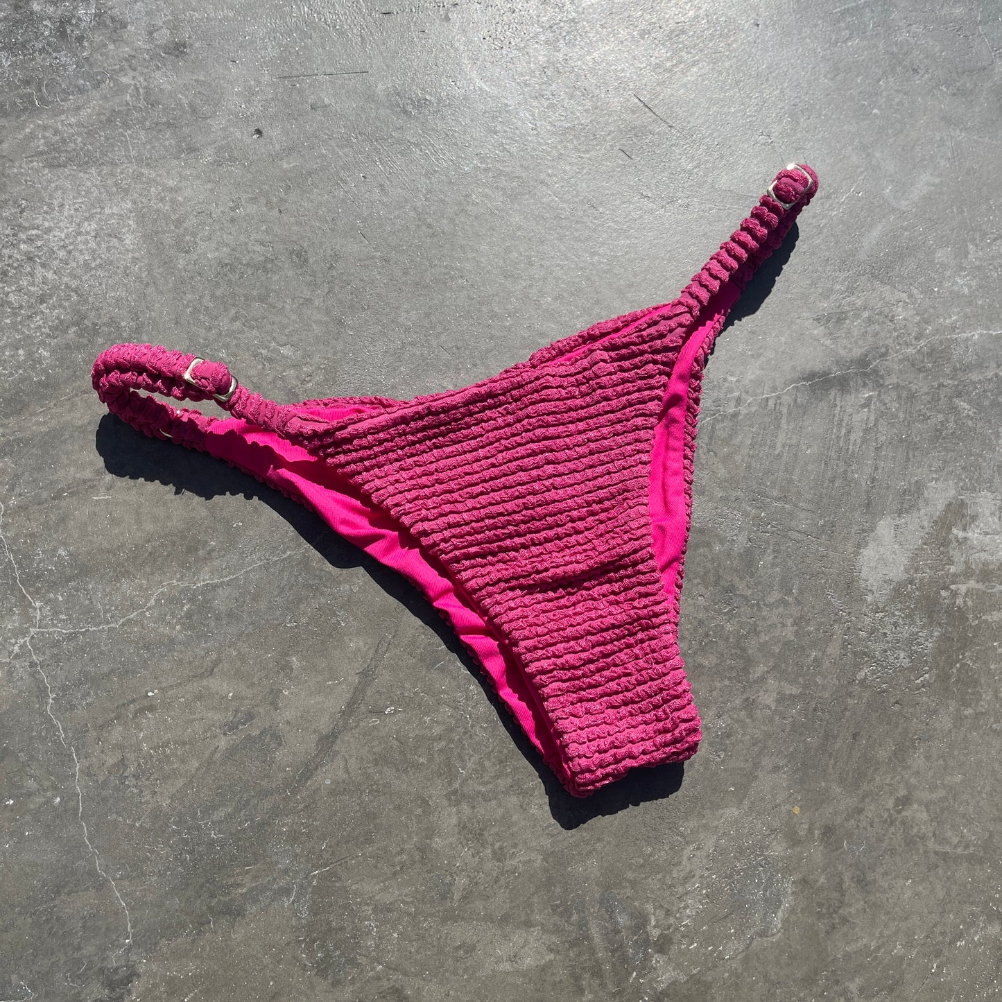 Lychee Martini Textured Tanga Bikini Bottom