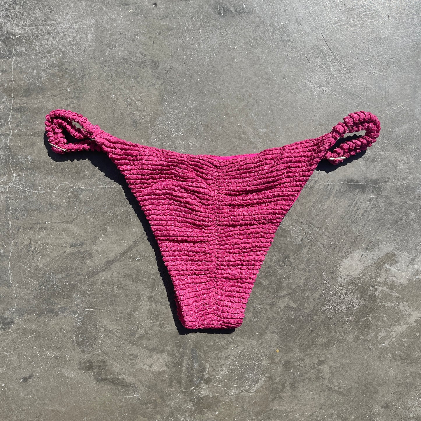 Lychee Martini Textured Tanga Bikini Bottom