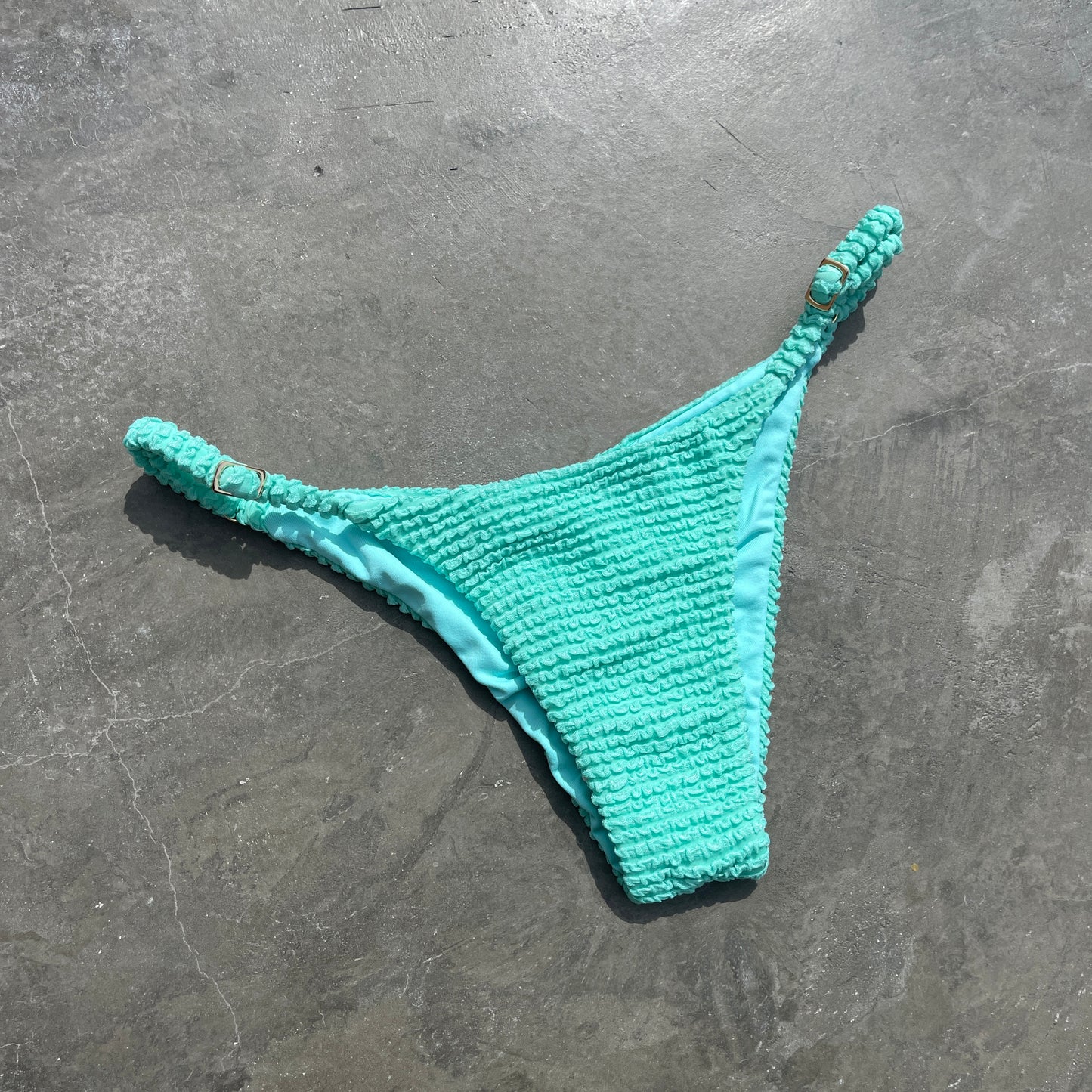 Atlantis Goddess Textured Tanga Bikini Bottom