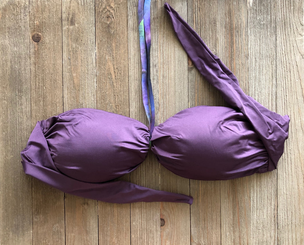 Raspberry Purple Strapless Bikini Top