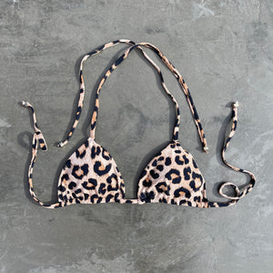 The Leopard Triangle Bikini Top