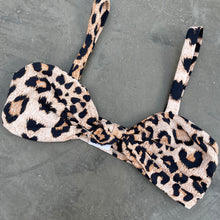 Load image into Gallery viewer, The Leopard Retro Knotted Bikini Top
