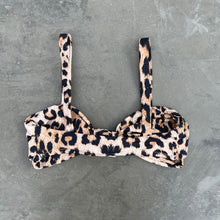 Load image into Gallery viewer, The Leopard Retro Knotted Bikini Top
