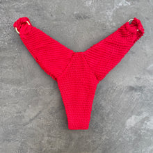 Load image into Gallery viewer, Mexican Chili Red Textured Capri Bikini Bottom
