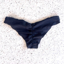Load image into Gallery viewer, Ribbed Black Lili Ripple Bikini Bottom
