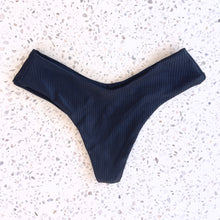 Load image into Gallery viewer, Ribbed Black Hang Glider Bikini Bottom

