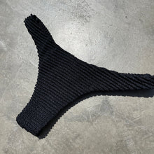 Load image into Gallery viewer, Onyx Black Textured Bia Bikini Bottom
