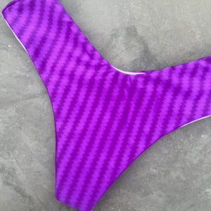 Purple Striped Hang Glider Bikini Bottom