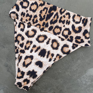 The Leopard Olga High-Rise Bikini Bottom