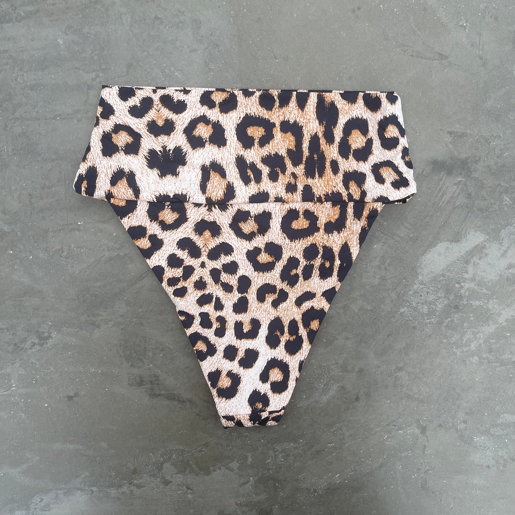 The Leopard Olga High-Rise Bikini Bottom