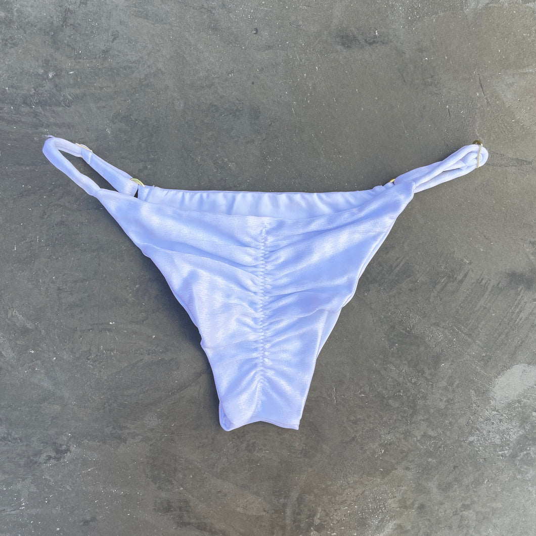 White Striped Tanga Bikini Bottom