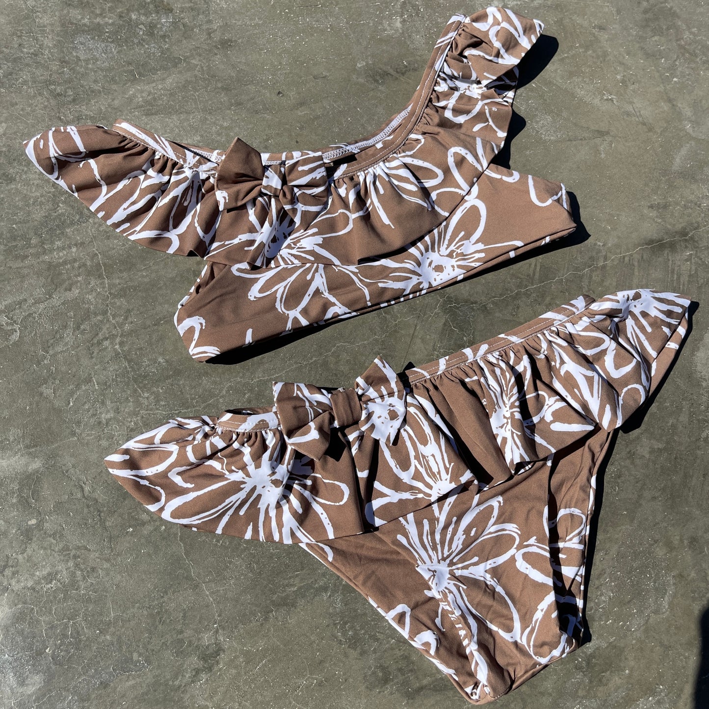 Daisy Latte Little Girls Bikini Set