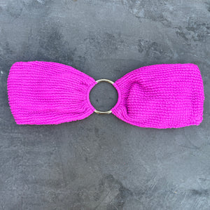 Wild Pink Textured Bikini Top