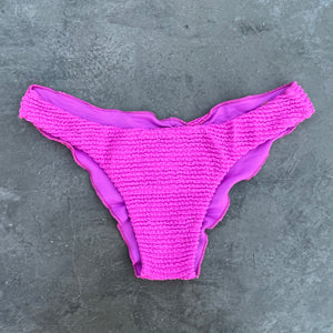 Wild Pink Textured Lili Ripple Bikini Bottom