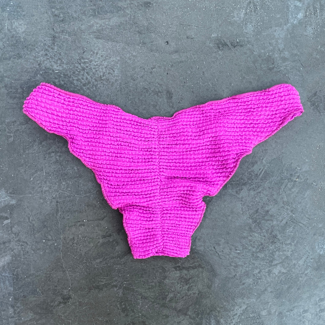 Wild Pink Textured Lili Ripple Bikini Bottom