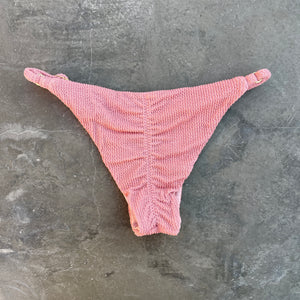 Pink Sunset Textured Tanga Bikini Bottom