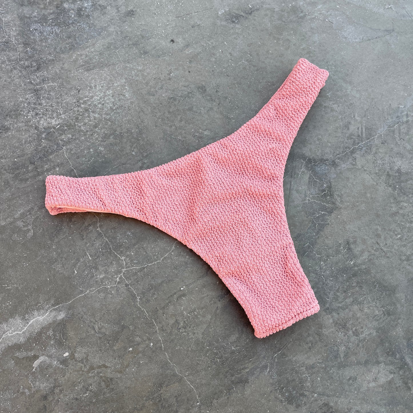 Pink Sunset Textured Bia Bikini Bottom