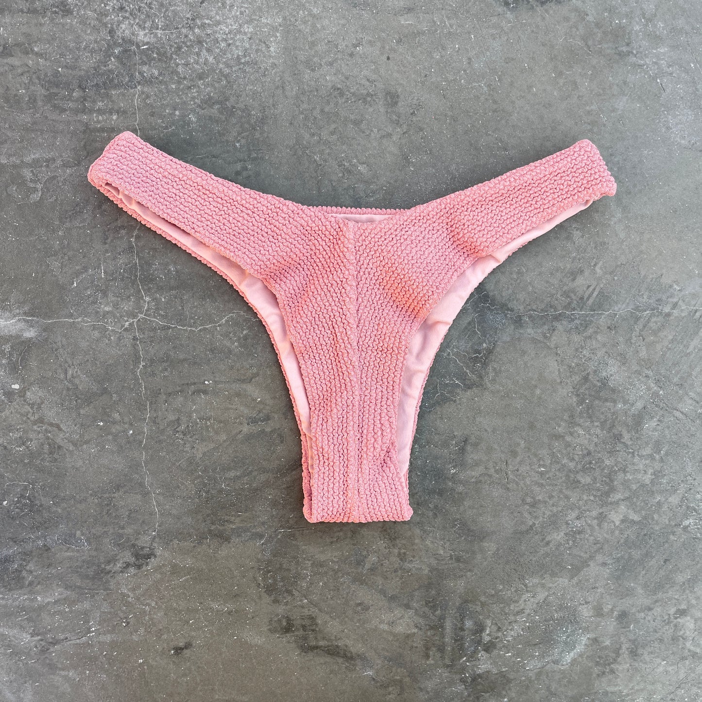 Pink Sunset Textured Bia Bikini Bottom