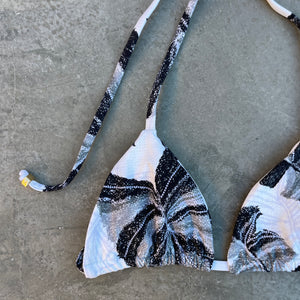 Chalk Leaves Triangle Bikini Top