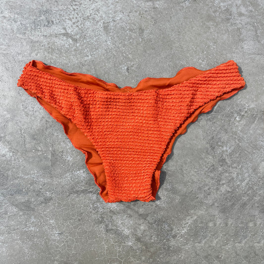 Paprika Orange Textured Lili Ripple Bikini Bottom