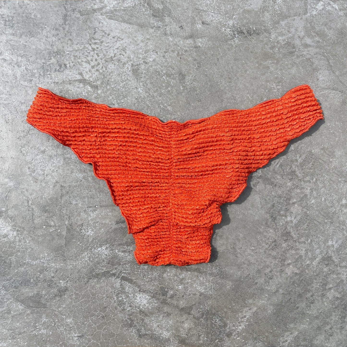 Paprika Orange Textured Lili Ripple Bikini Bottom