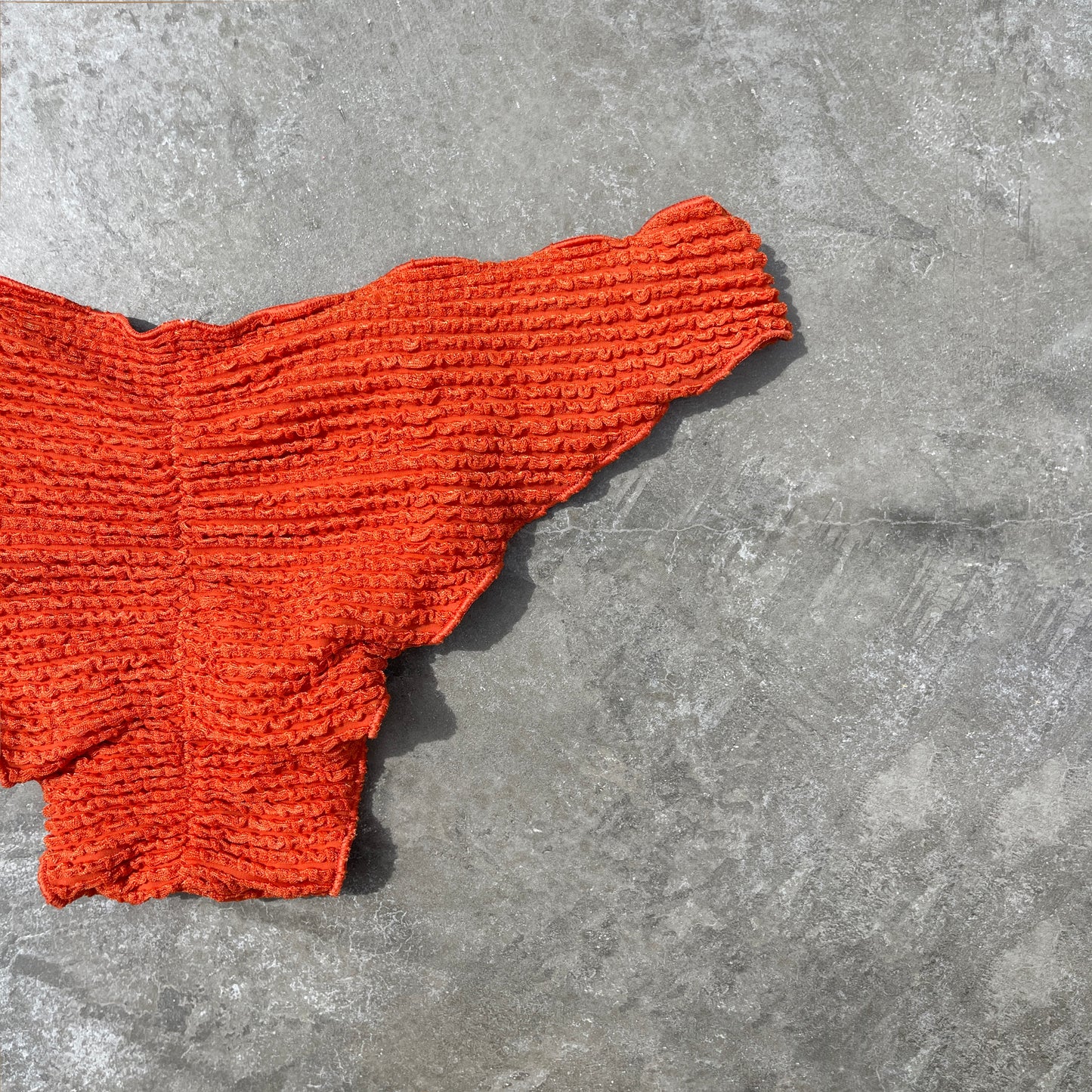 Paprika Orange Textured Lili Ripple Bikini Bottom