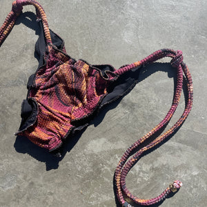 Spanish Sangria Ripple Side Tie Bikini Bottom