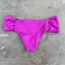 Load image into Gallery viewer, Purple Orchid Ribbed Classy Cheeky Bikini Bottom
