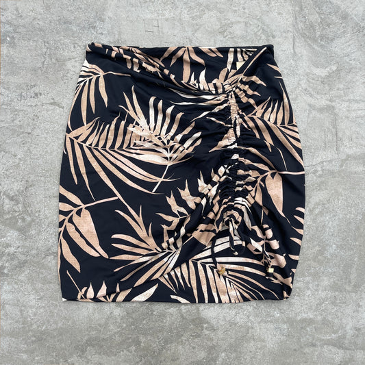 Bleached Leaves Black Mia Mini Skirt
