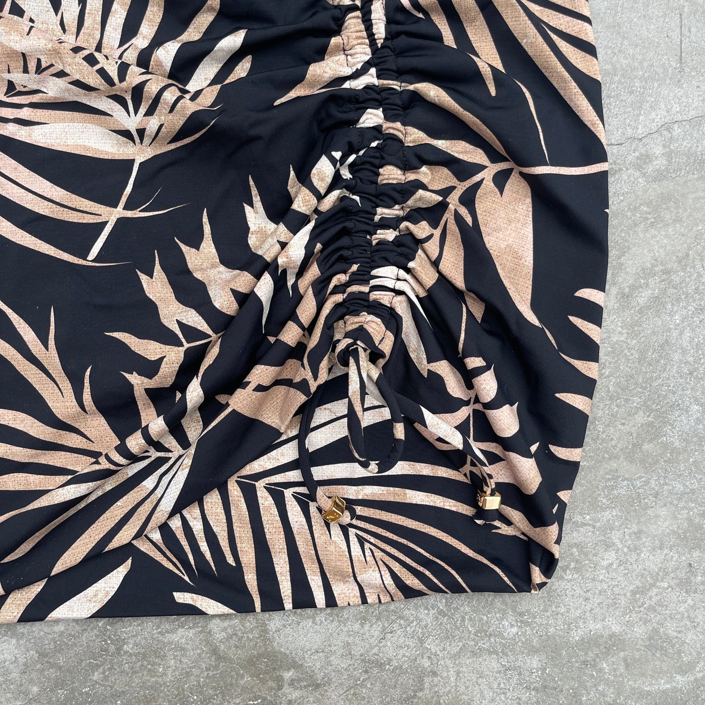 Bleached Leaves Black Mia Mini Skirt