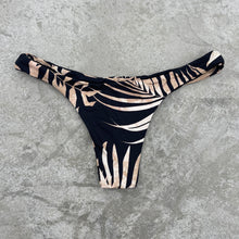 Load image into Gallery viewer, Bleached Leaves Black Kiki Bikini Bottom
