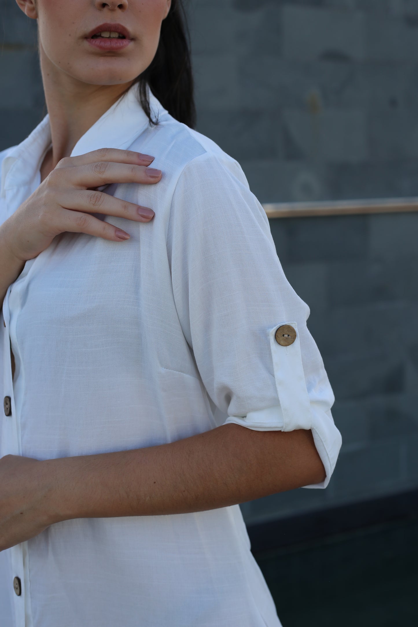 White Beach Shirt
