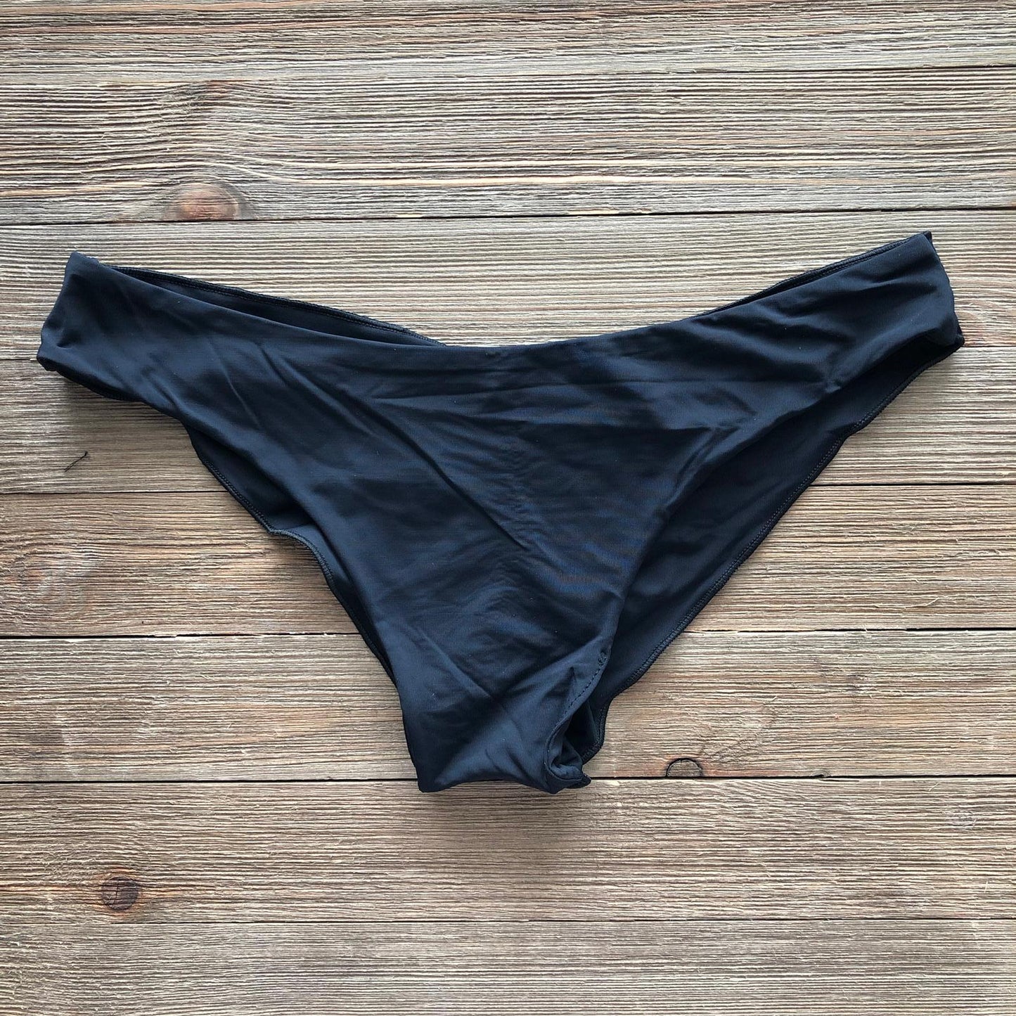 Light Black Lili Ripple Bikini Bottom