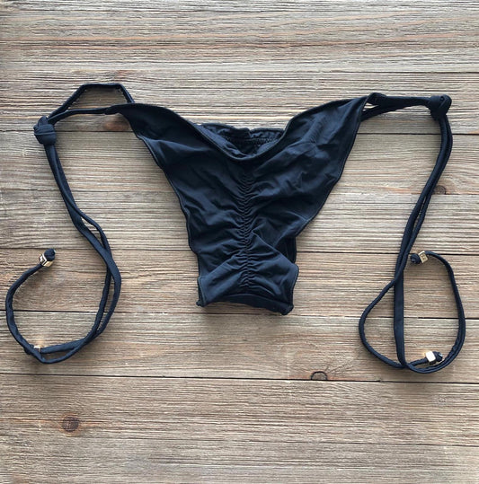 Light Black Ripple Side Tie Bottom