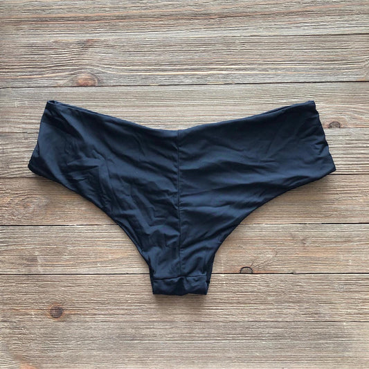 Light Black Shortie Cheeky Bikini Bottom