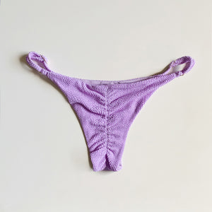 Lilac Textured Tanga Bikini Bottom