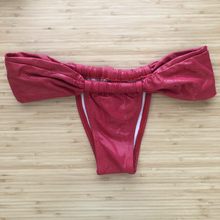 Load image into Gallery viewer, Shiny Red Curtain Bikini Bottom
